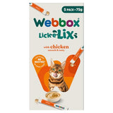 Webbox Lick-e-Lix chicken cat treats 5x15g - British product