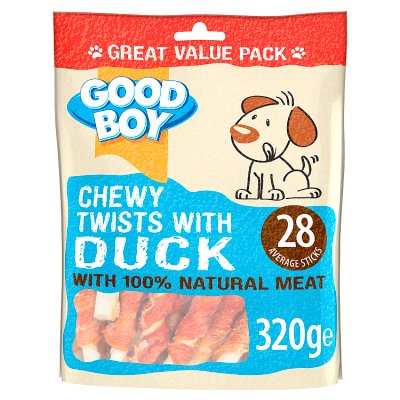 Good Boy Pawsley duck twists dog treat 320g, UK version