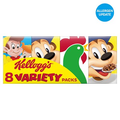 Kellogg's cereal variety pack 8 mini boxes 196g, UK version