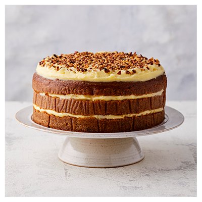 Waitrose carrot triple layer cake with cream frosting and pecans, UK version