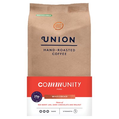 Union Peru Community whole bean coffee 200g - British product
