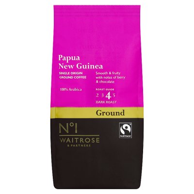 Waitrose No.1 Papua New Guinea single origin ground coffee 227g, UK version