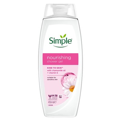 Simple Kind to Skin nourishing shower gel 450ml - British product