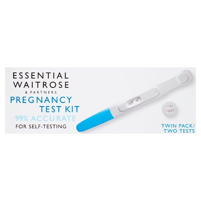 Waitrose Essential pregnancy test kit twin pack 2s, imported from the UK