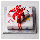 Two tier balloon and stars parcel cake, UK version