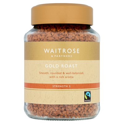 Waitrose Gold Roast instant coffee 100g (British brand)