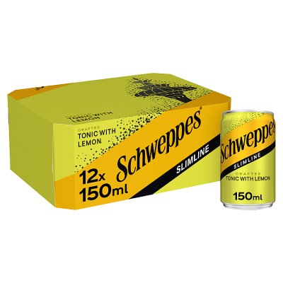 Schweppes slimline tonic water with lemon zest 12x150ml, UK version