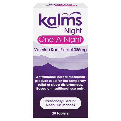 Kalms Night One-A-Night valerian root tablets 28s (British brand)