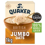 Quaker jumbo porridge oats 1kg pack, imported from the UK