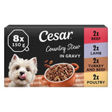 Cesar Country Stew wet dog food trays 8x150g (British brand)