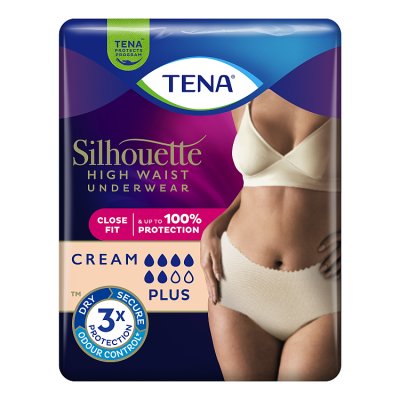 TENA Silhouette incontinence pants cream L 8 pack, imported from the UK