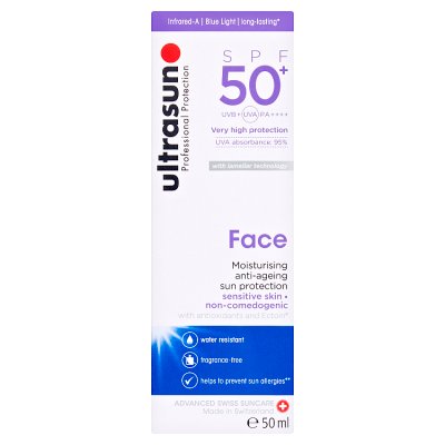 Ultrasun face sun lotion SPF50+ 50ml - British product