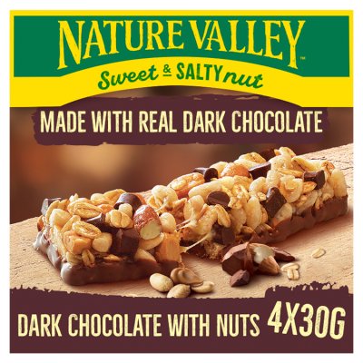 Nature Valley cereal bar sweet and salty dark chocolate 4x30g (British brand)