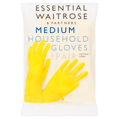Waitrose Essential medium household gloves, imported from the UK