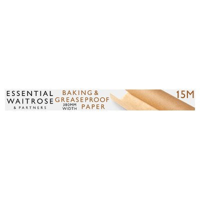 Waitrose Essential baking and greaseproof paper 15m x 380mm, UK version