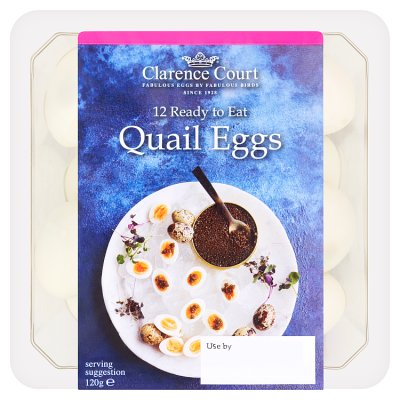 Clarence Court ready to eat quail eggs 12 pack (British brand)