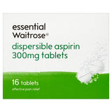 Waitrose Essential Dispersible Aspirin 300mg 16 tablets, UK version