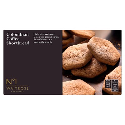 Waitrose No.1 Colombian coffee shortbread biscuits 160g, UK version