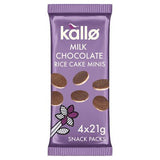 Kallo Belgian milk chocolate rice cake minis 4x21g (British brand)