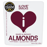 I Love Snacks smoked almonds 25g, imported from the UK