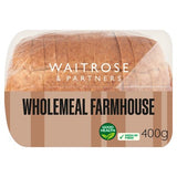 Waitrose wholemeal farmhouse thick sliced bread 400g - British product