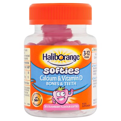 Haliborange calcium and vitamin D strawberry softies 30 count, UK version