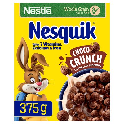 Nestlé Nesquik chocolate cereal 375g, imported from the UK