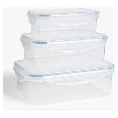 John Lewis ANYDAY nesting storage containers set of 3 clear (British brand)