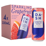 DASH sparkling water grapefruit infused 4x330ml, imported from the UK