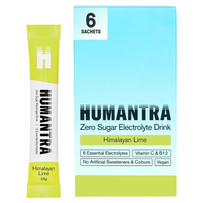Humantra electrolyte powder Himalayan lime 6x3.6g, UK version