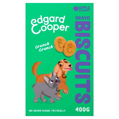 Edgard & Cooper dog biscuits apple and blueberry 400g, UK version