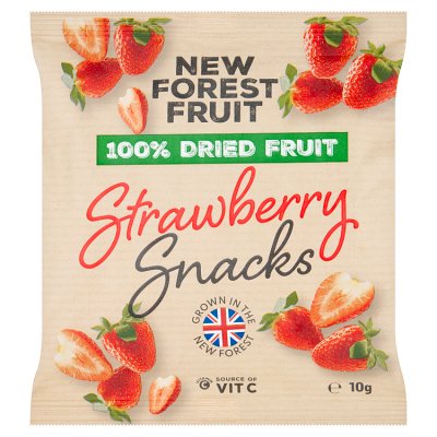 New Forest Fruit strawberry snacks 10g, imported from the UK