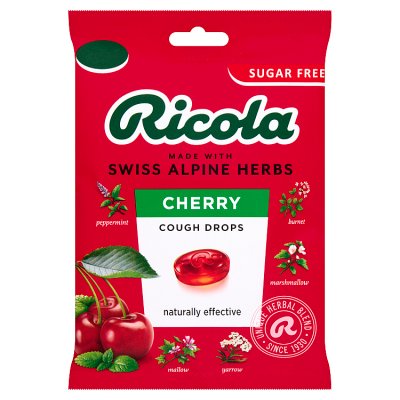Ricola Sugar Free Cherry Cough Drops 70g - British product