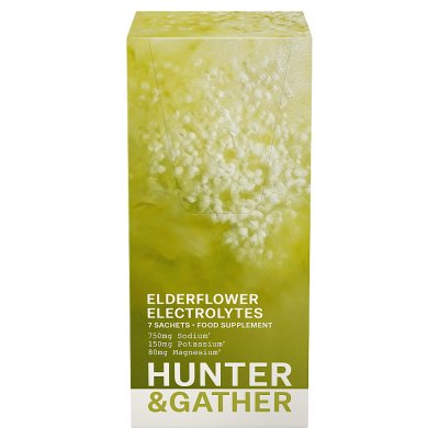 Hunter & Gather Elderflower Electrolytes 7 sachets, imported from the UK