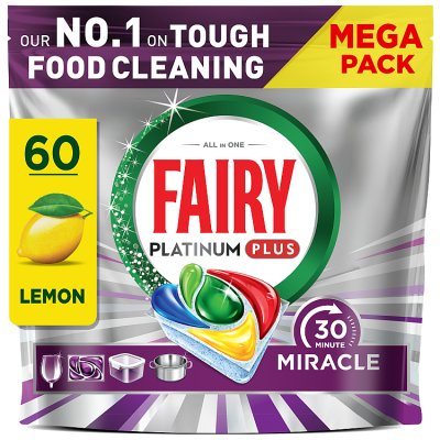 Fairy dishwasher tablets 30 Minute Miracle 60 pack, UK version