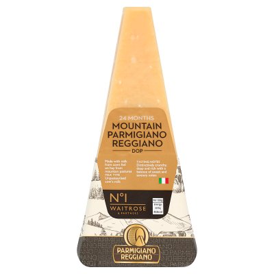 Waitrose No.1 Mountain Parmigiano Reggiano DOP cheese 200g, UK version