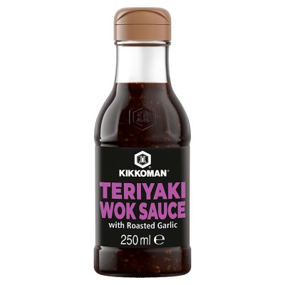 Kikkoman teriyaki sauce with roasted garlic 250ml - British product