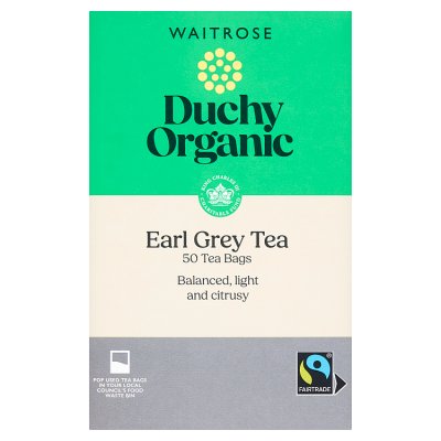 Duchy Organic Earl Grey tea, 50 tea bags, 125g - British product