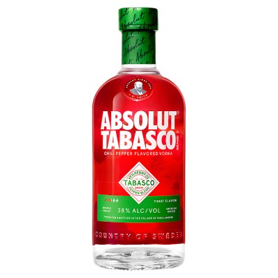 Absolut Tabasco flavoured vodka 700ml, imported from the UK