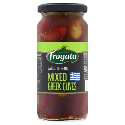 Fragata mixed olives garlic and herb 230g - British product