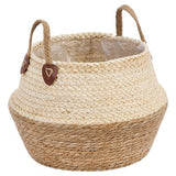 Smart Garden natural grass woven basket medium cream - British product