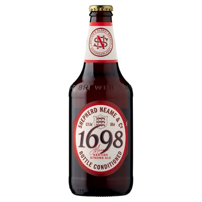 Shepherd Neame 1698 bottle conditioned ale 500ml, imported from the UK