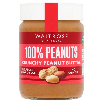 Waitrose crunchy peanut butter 340g (British brand)