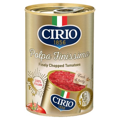 Cirio Polpa Finissima finely chopped tomatoes 400g - British product