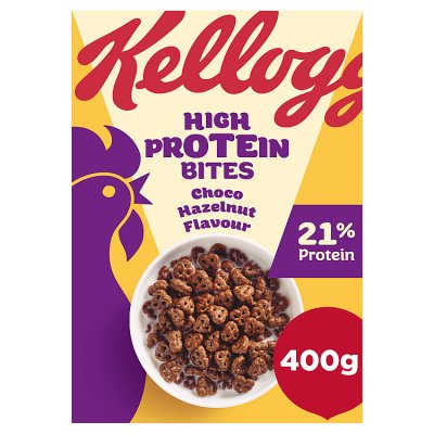 Kellogg's high protein cereal choco hazelnut 400g - British product