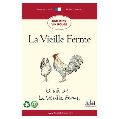 La Vieille Ferme Rouge red wine 1.5L bag in box - British product