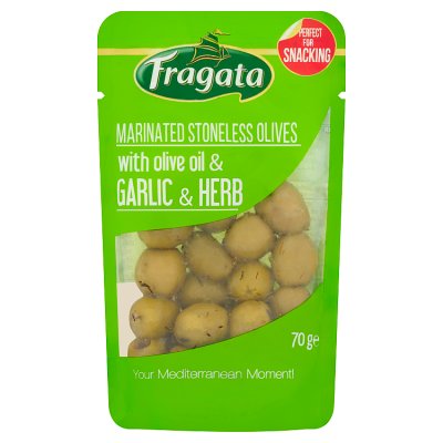 Fragata marinated olives with garlic and herb 70g - British product