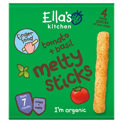Ella's Kitchen organic tomato and basil melty sticks 4x6g - British product