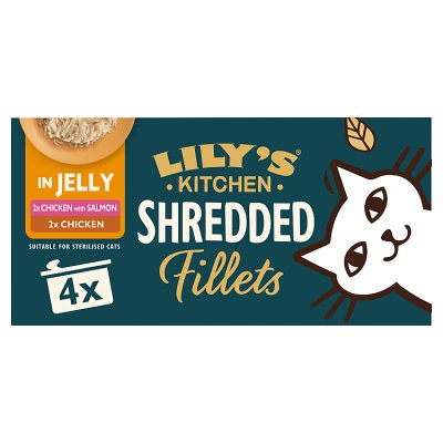 Lily's Kitchen shredded fillets cat food multipack 4x70g - British product
