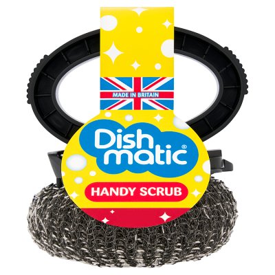 Dishmatic Handy Scrub stainless steel kitchen scrubber, imported from the UK